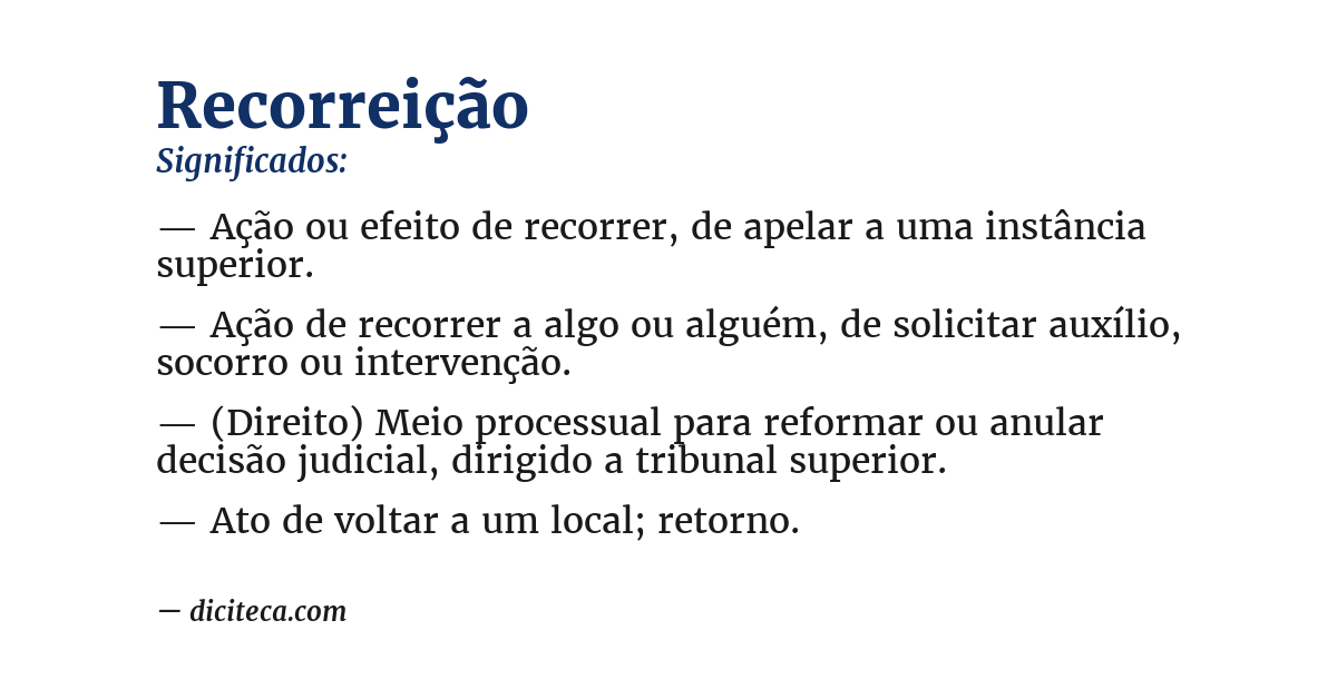 Significado de recorreição