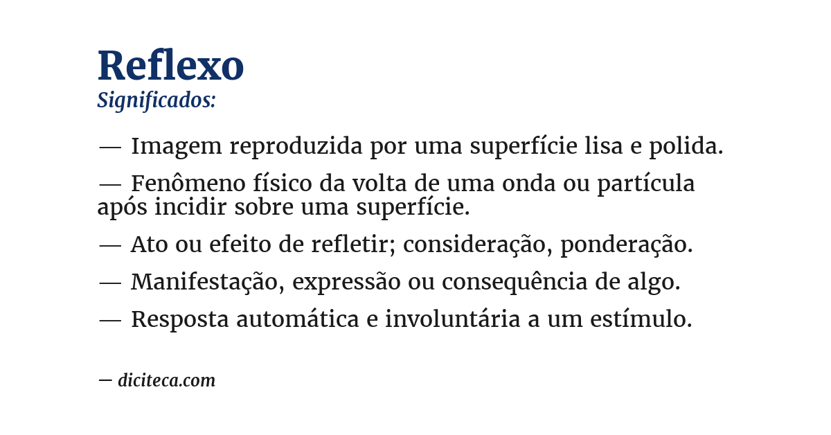 Significado de reflexo