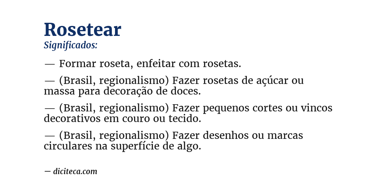 Significado de rosetear