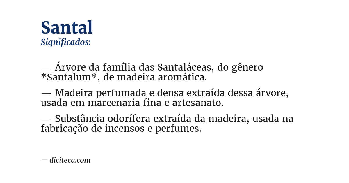 Significado de santal