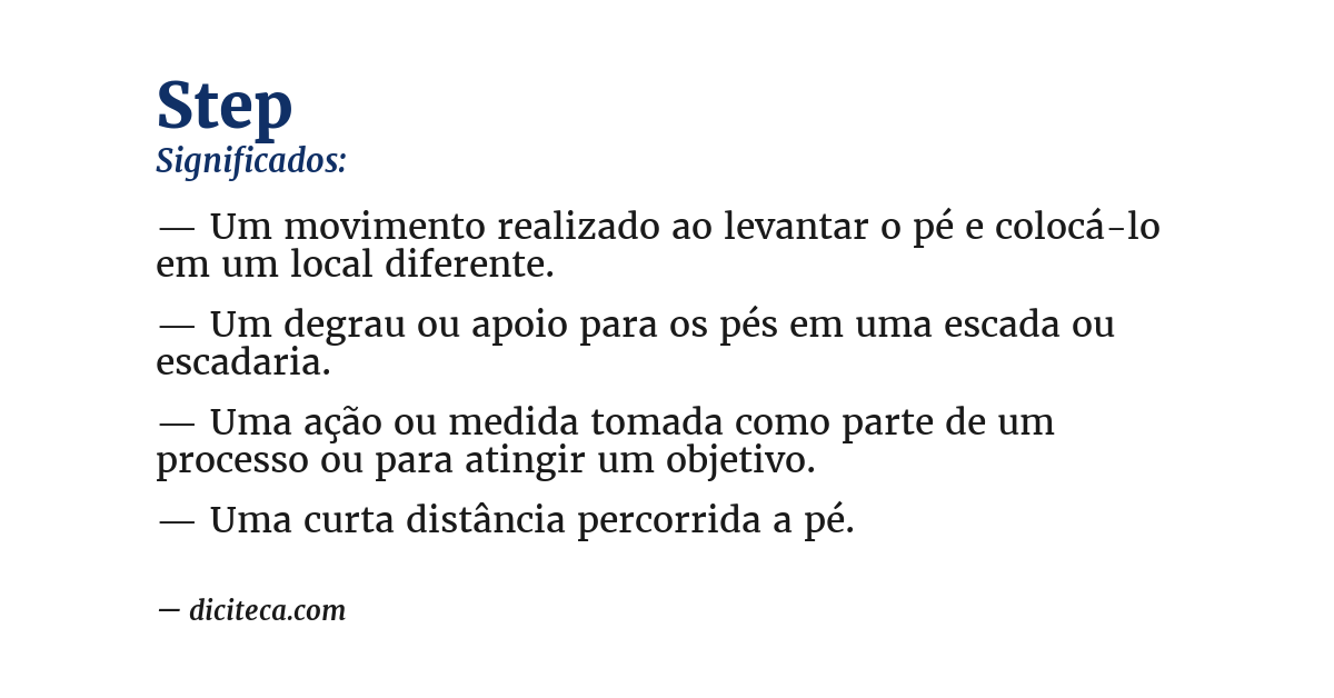 Significado de step