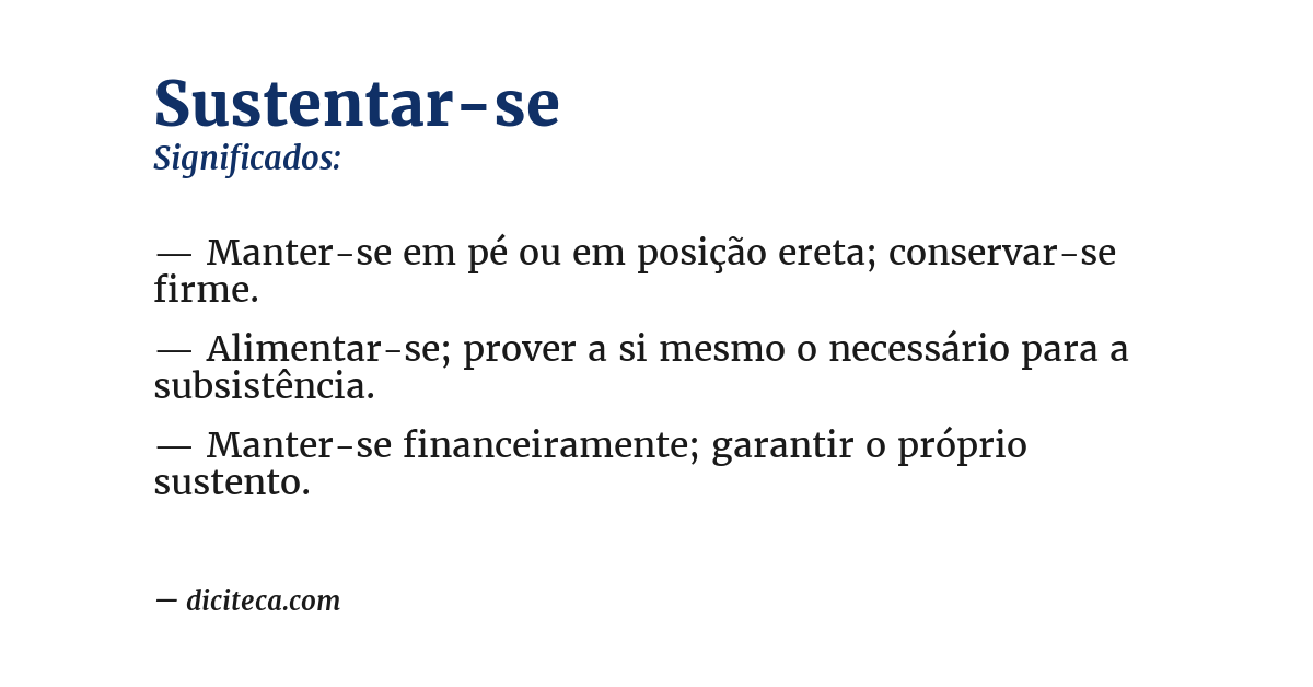 Significado de sustentar-se