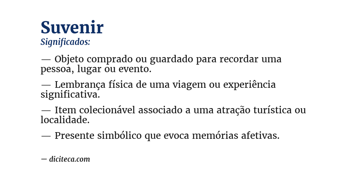 Significado de suvenir