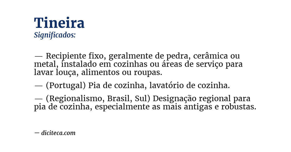 Significado de tineira