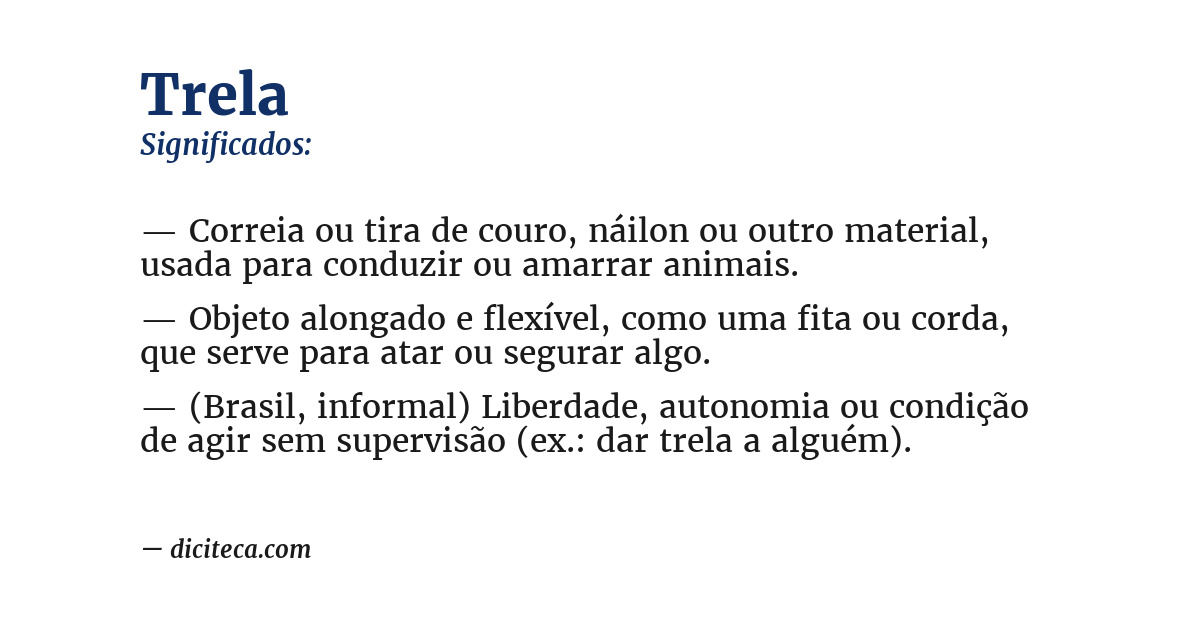 Significado de trela