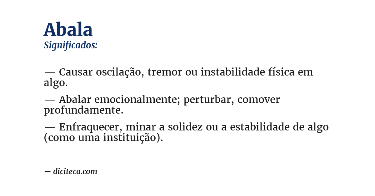 Significado de abala
