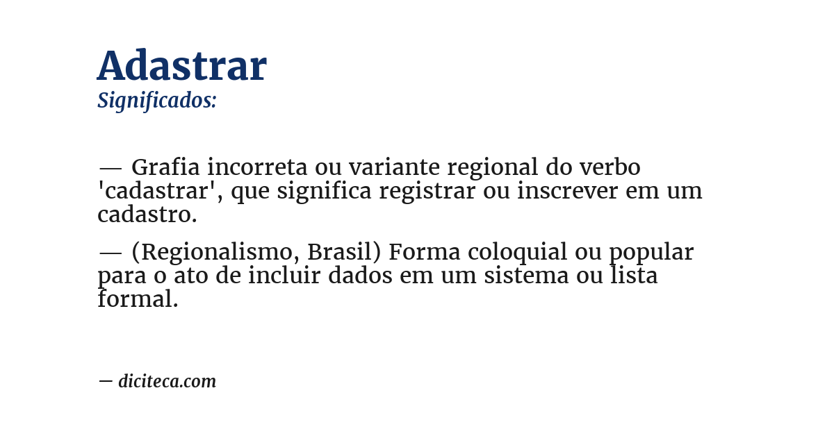 Significado de adastrar