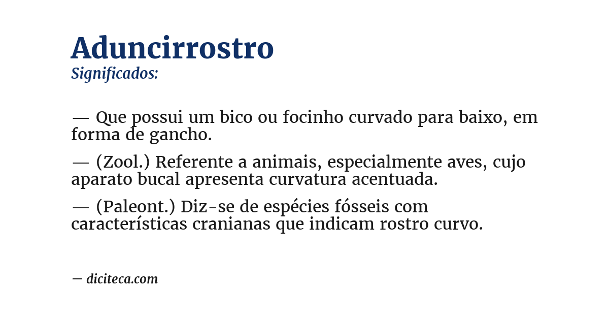Significado de aduncirrostro