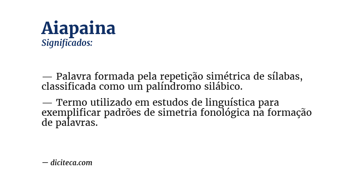 Significado de aiapaina