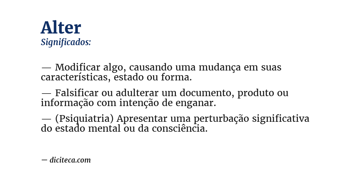 Significado de alter