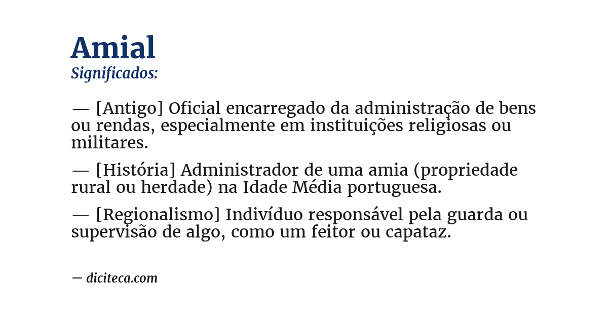 Significado de amial