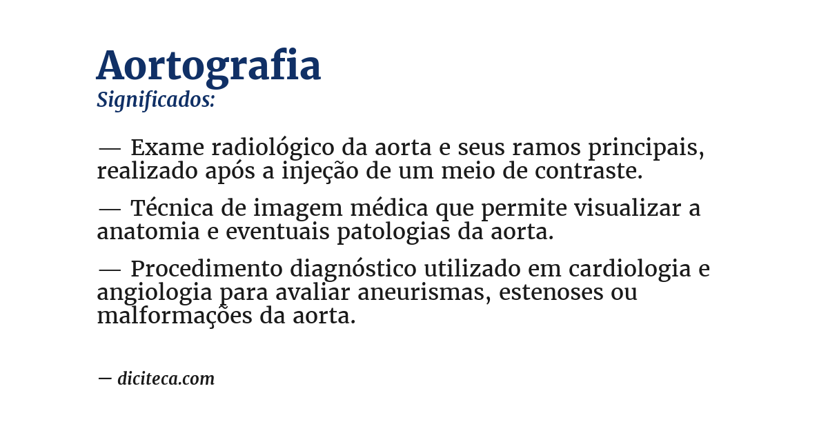 Significado de aortografia