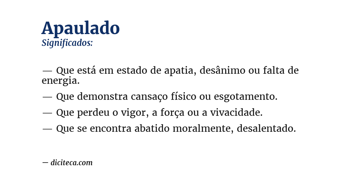 Significado de apaulado