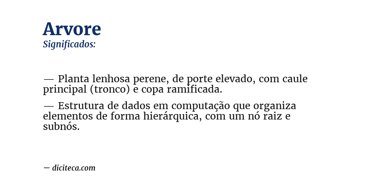 Significado de arvore