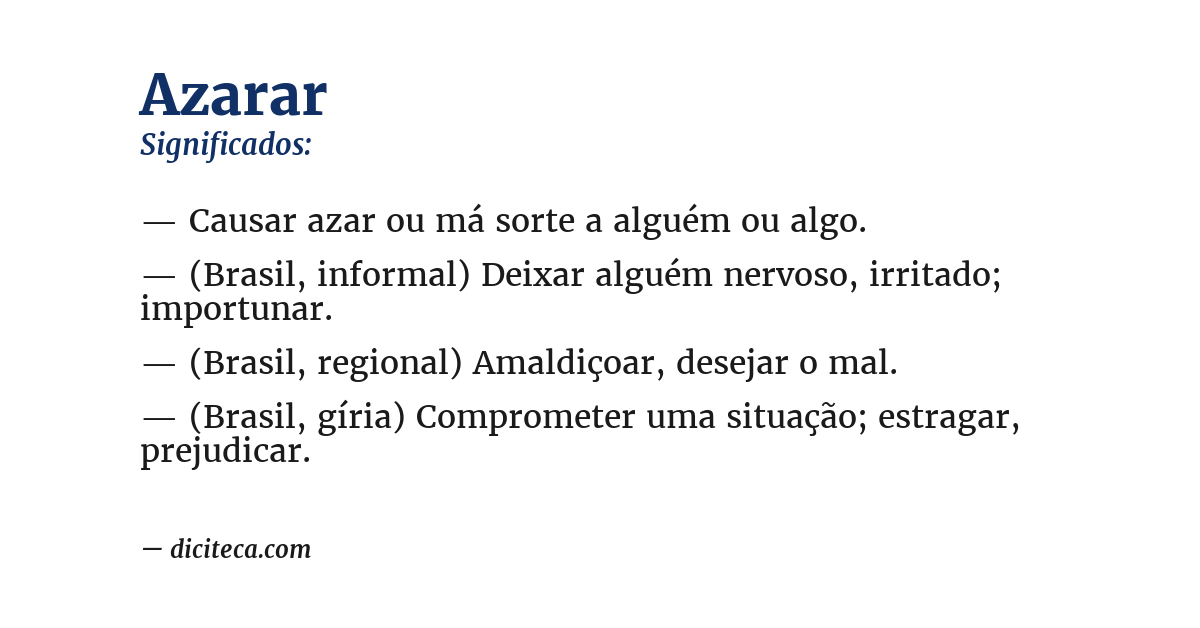 Significado de azarar