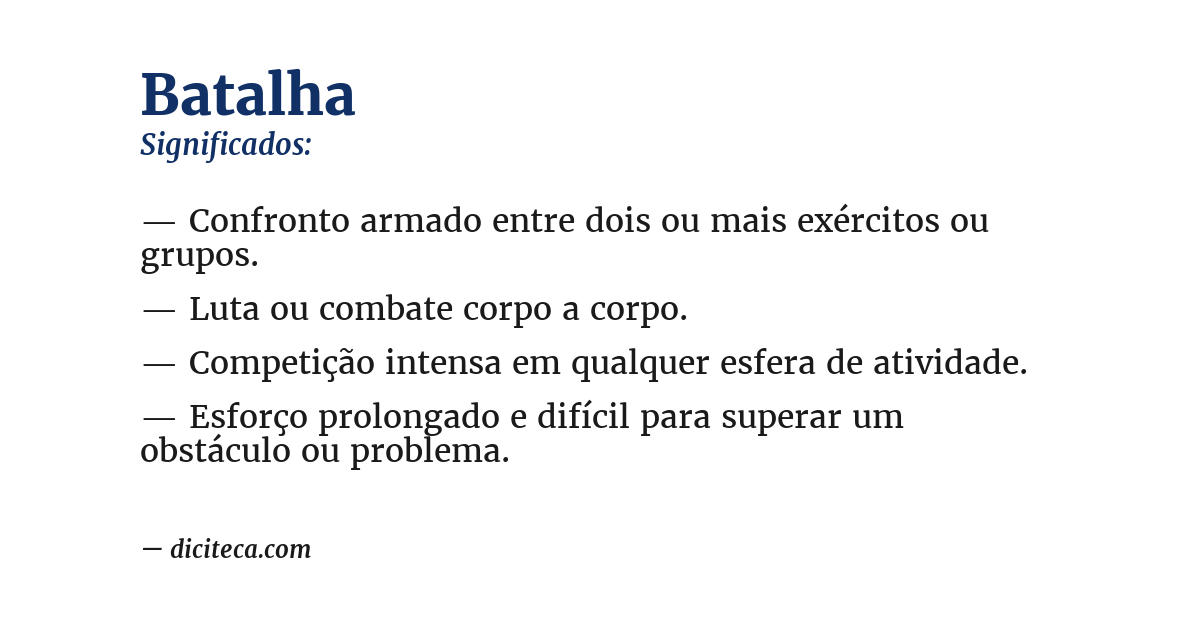 Significado de batalha