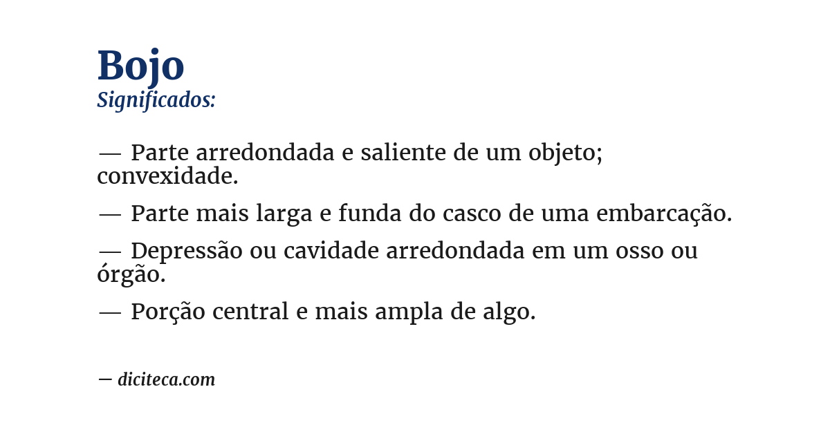 Significado de bojo