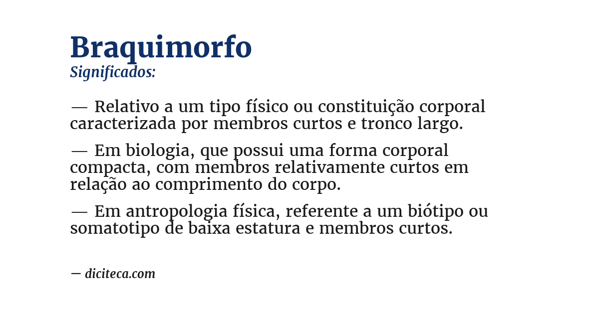 Significado de braquimorfo