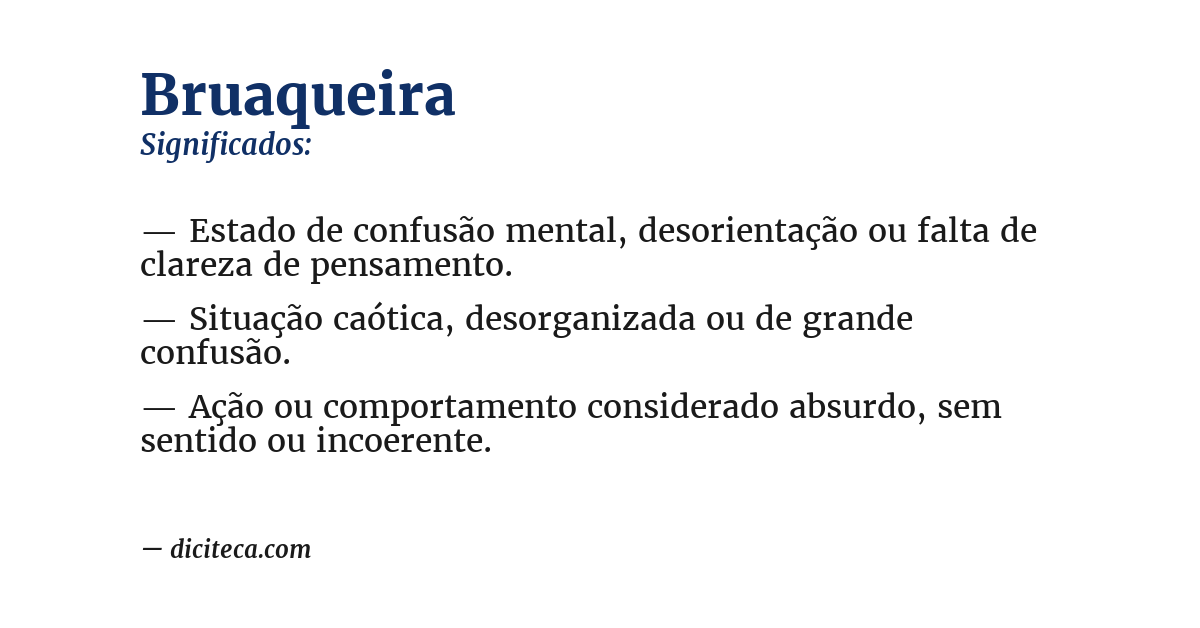 Significado de bruaqueira