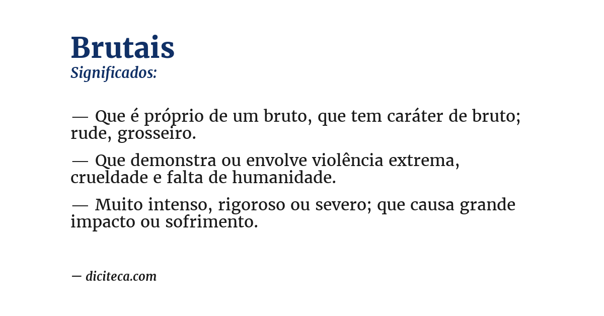 Significado de brutais