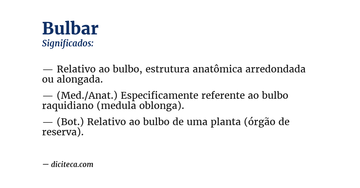 Significado de bulbar
