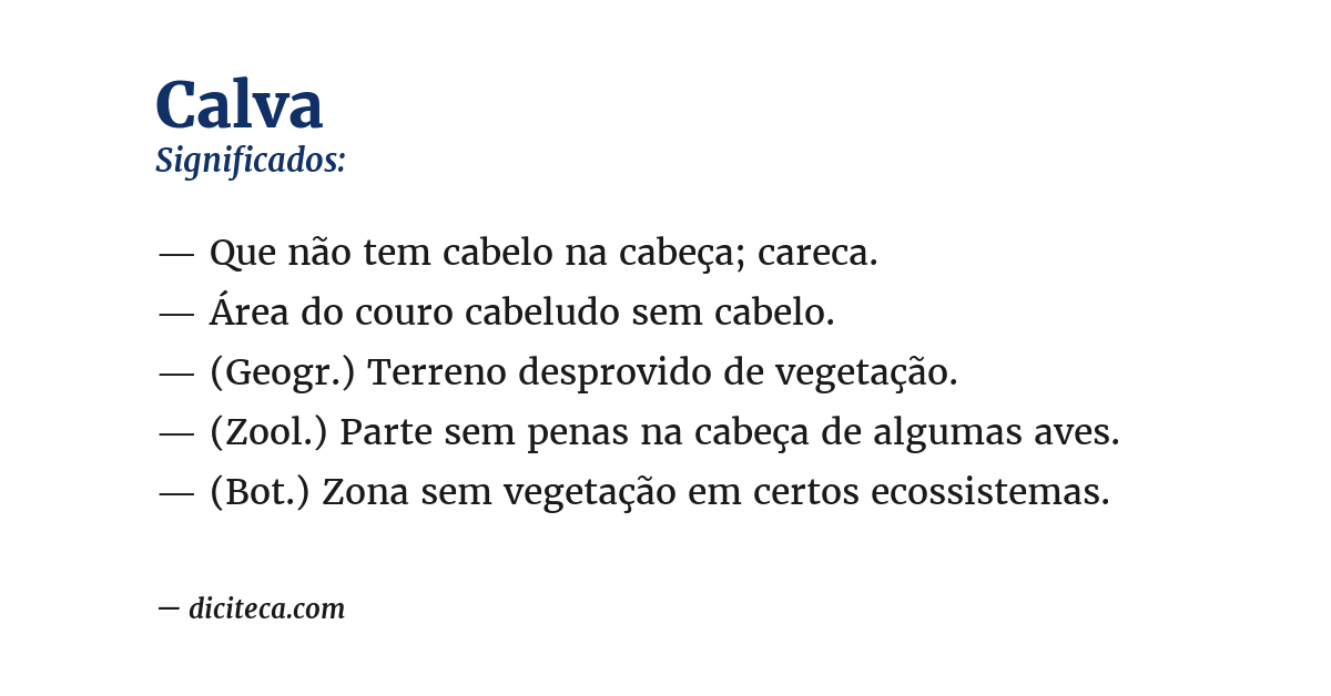 Significado de calva
