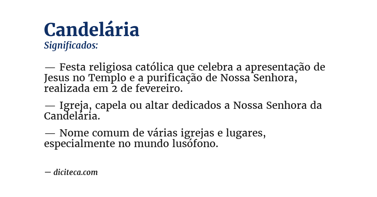 Significado de candelária