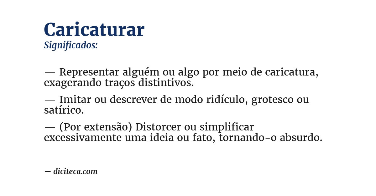 Significado de caricaturar