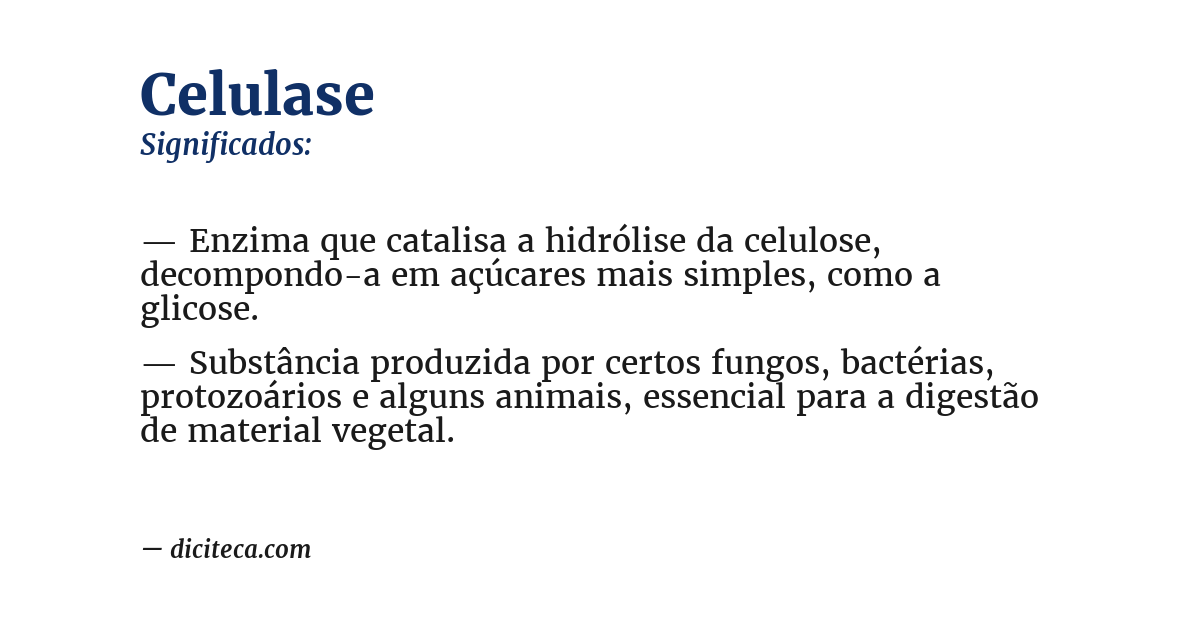 Significado de celulase