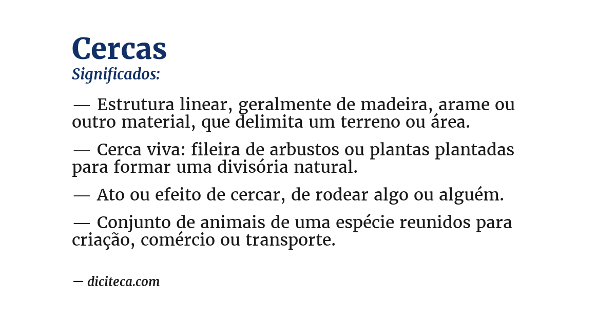 Significado de cercas