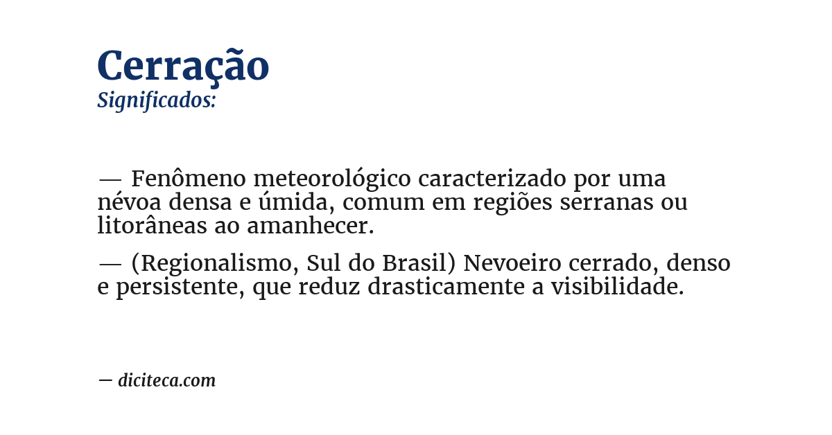 Significado de cerração