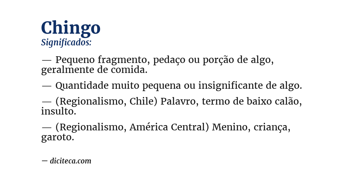 Significado de chingo