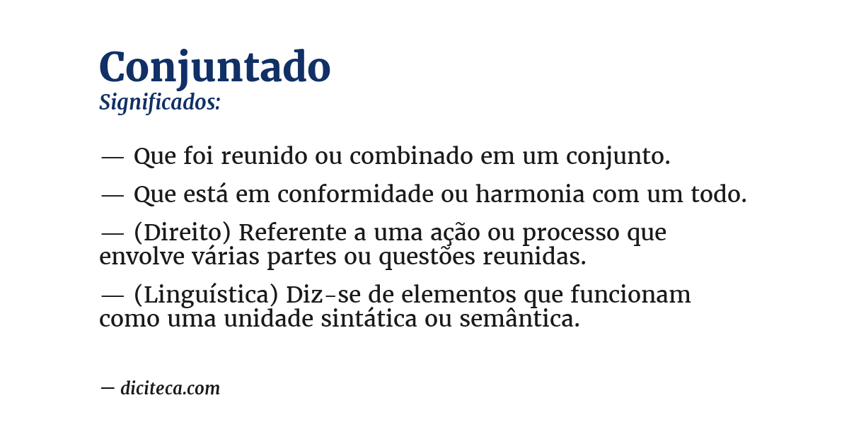 Significado de conjuntado