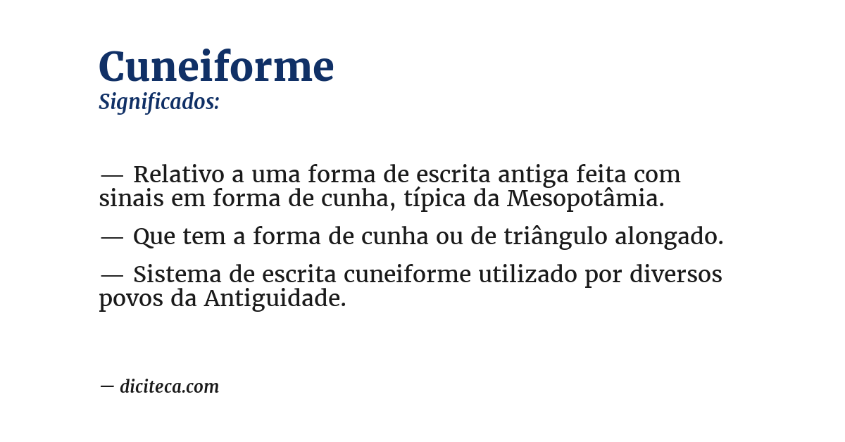 Significado de cuneiforme
