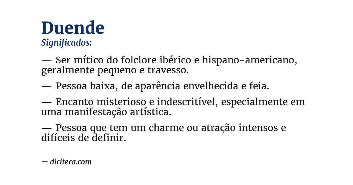 Significado de duende