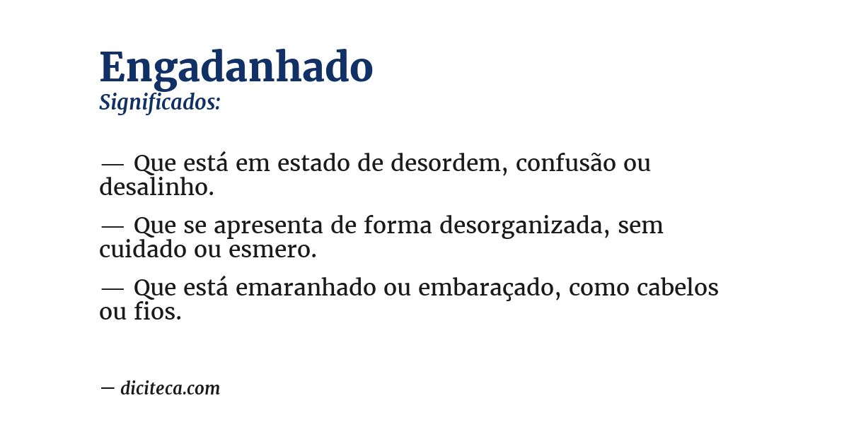 Significado de engadanhado