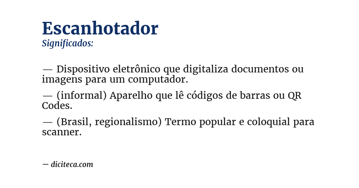 Significado de escanhotador