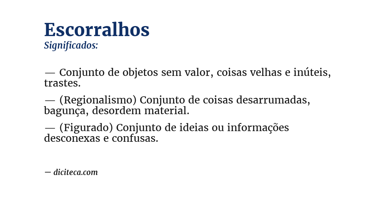 Significado de escorralhos