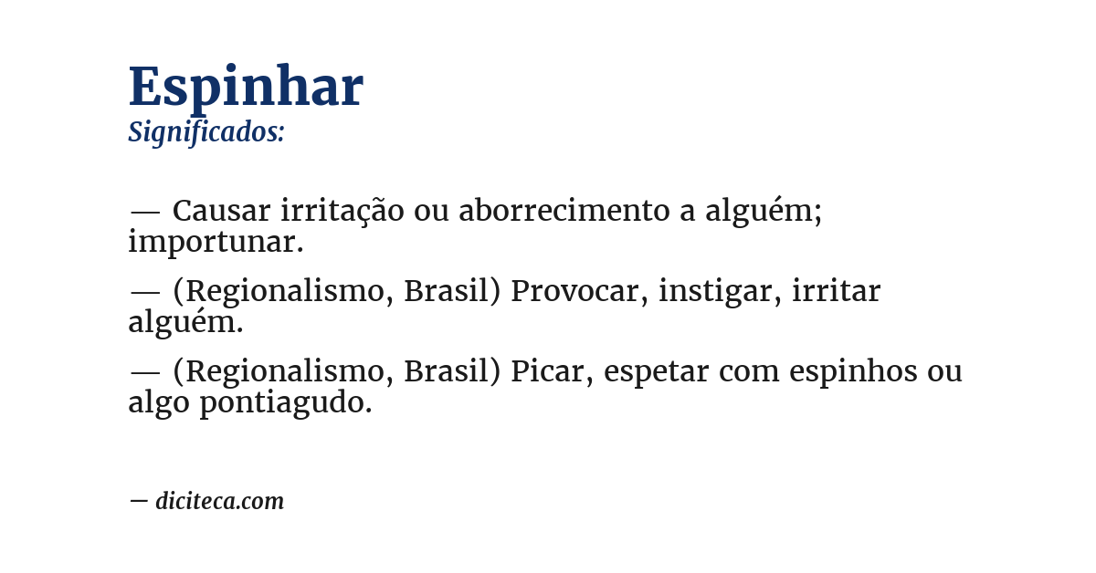 Significado de espinhar