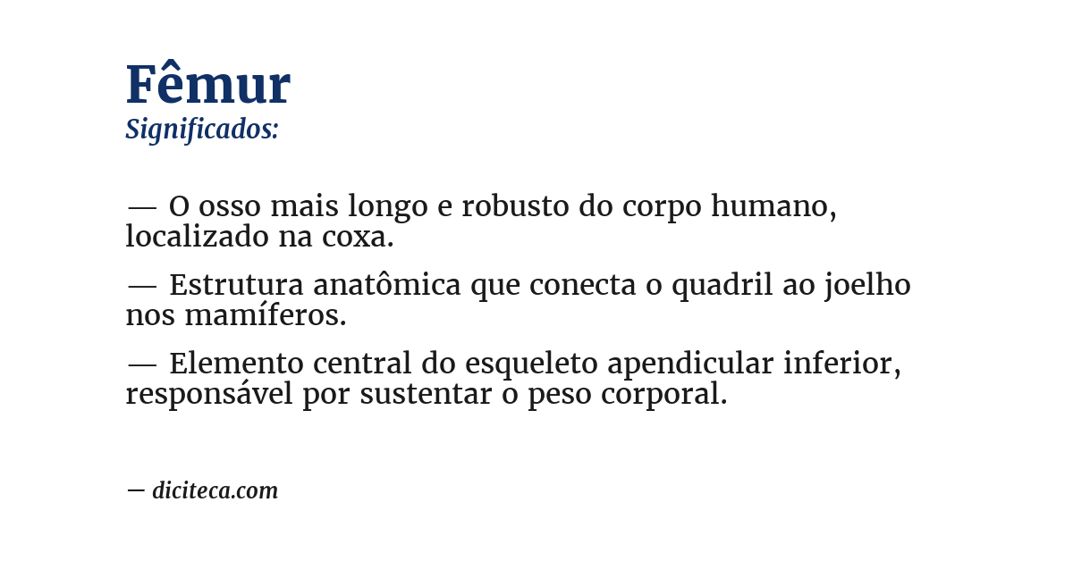 Significado de fêmur