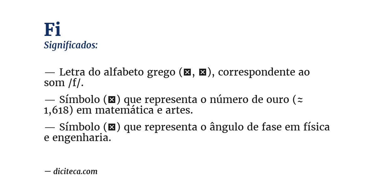 Significado de fi