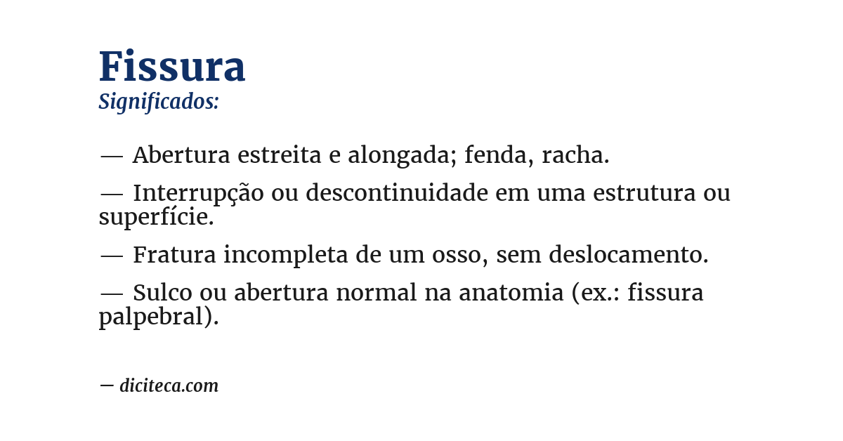 Significado de fissura