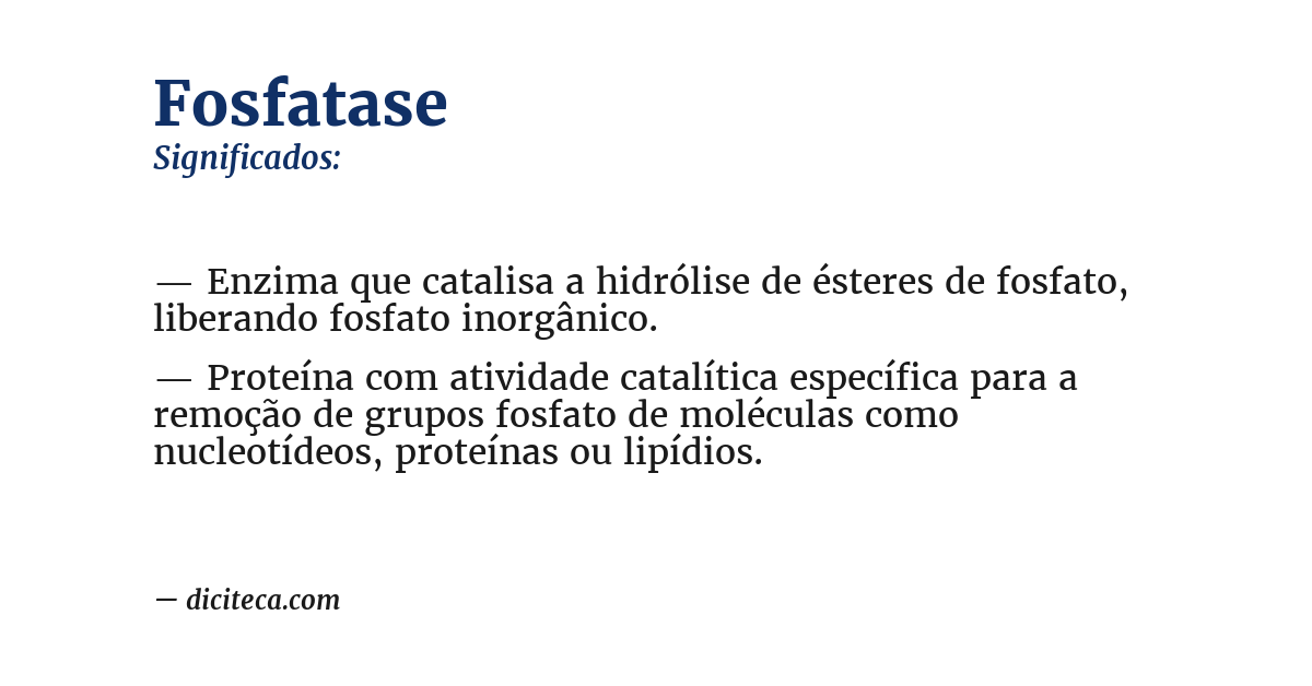 Significado de fosfatase