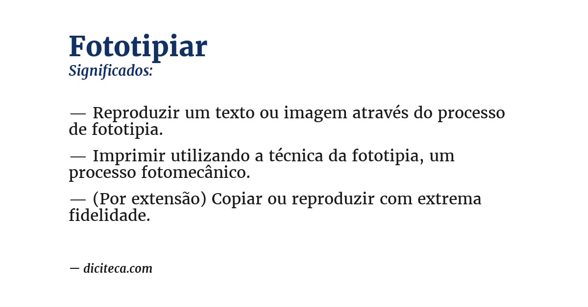 Significado de fototipiar