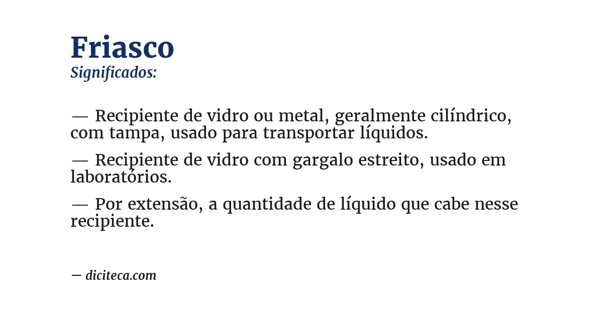 Significado de friasco