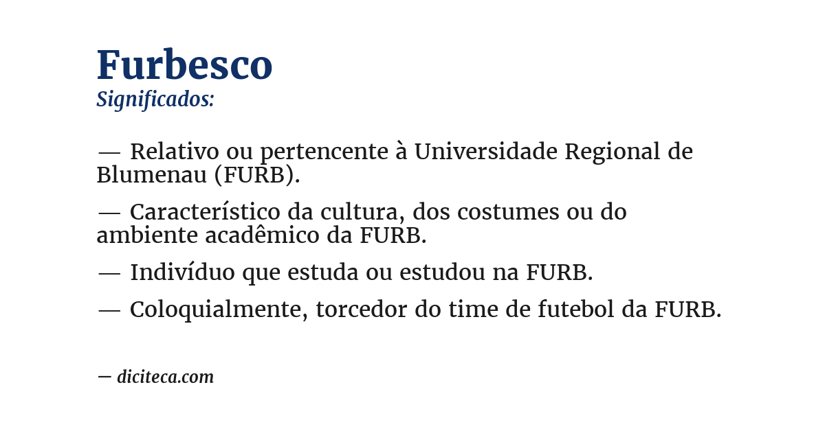 Significado de furbesco