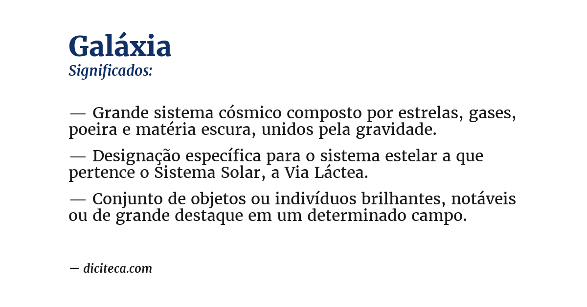 Significado de galáxia