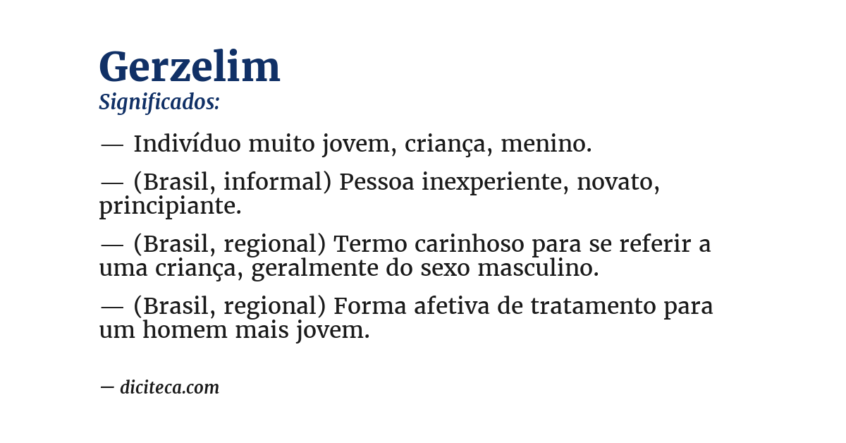 Significado de gerzelim