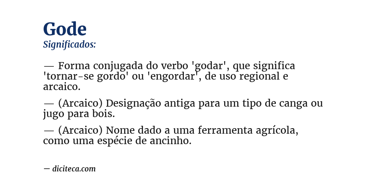 Significado de gode