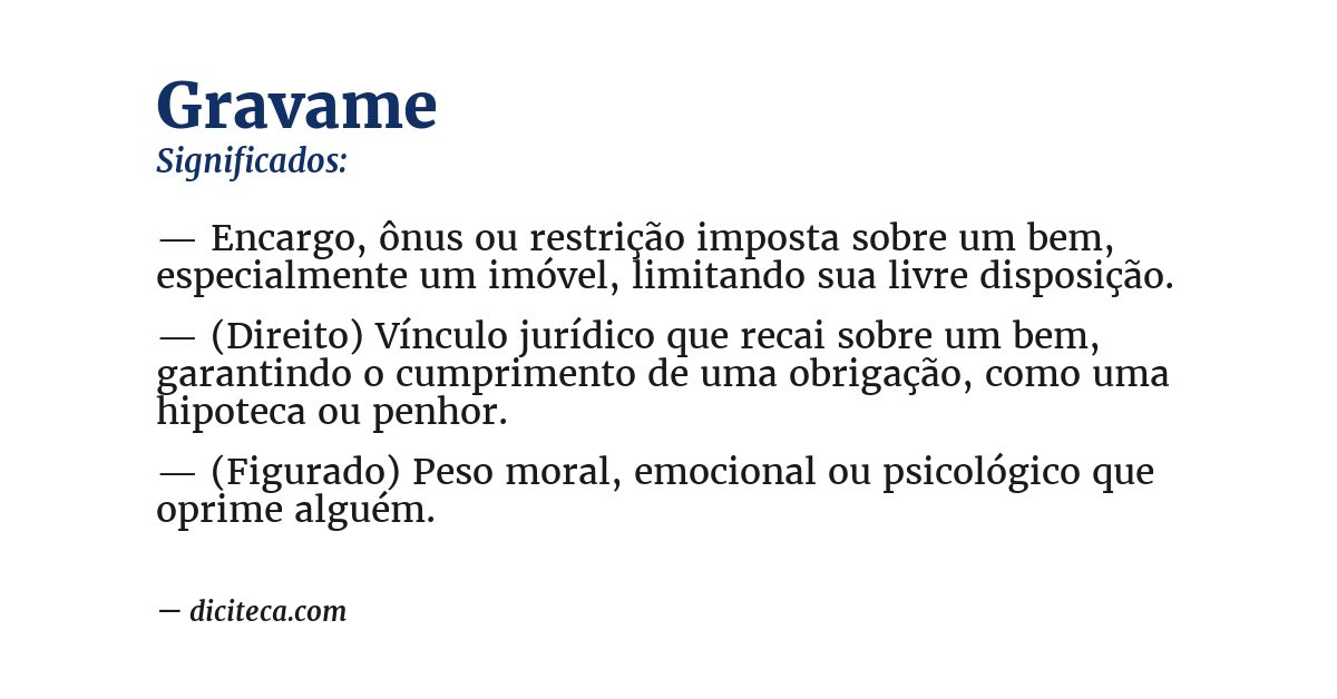 Significado de gravame